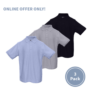 3-Pack Youth Faith Polo