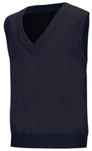 Load image into Gallery viewer, Classroom Unisex V-Neck Vest - black blue color
